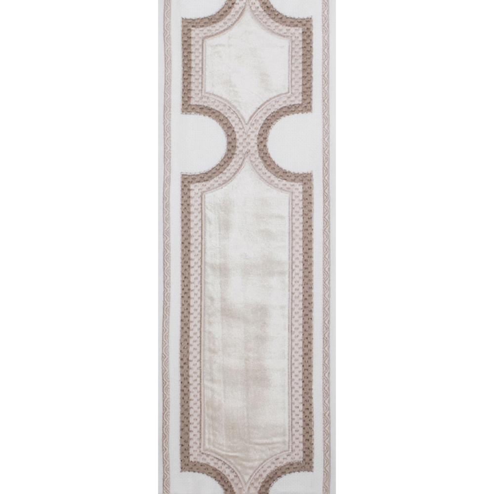 Drapery Curtain Panel Linen Cotton Rod Pocket White Grey Trim