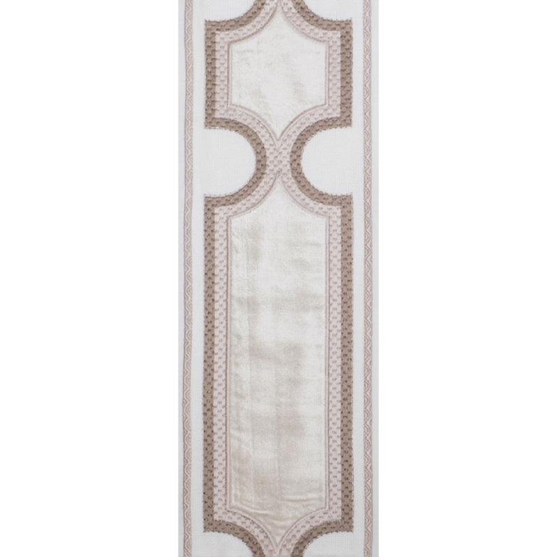 Drapery Curtain Panel Linen Cotton Rod Pocket White Grey Trim