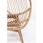 natural rattan sofa bench teak legs x-stretcher