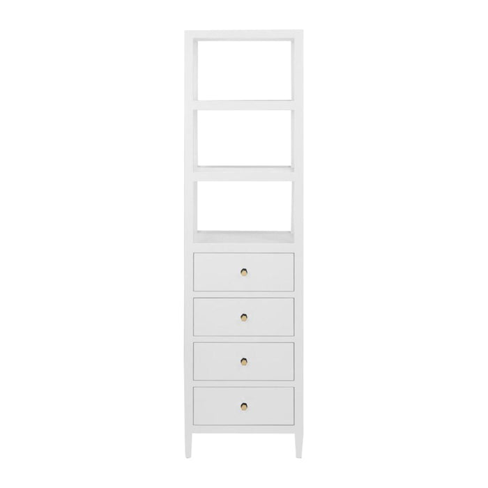 cabinet white faux belgian linen shelves drawers
