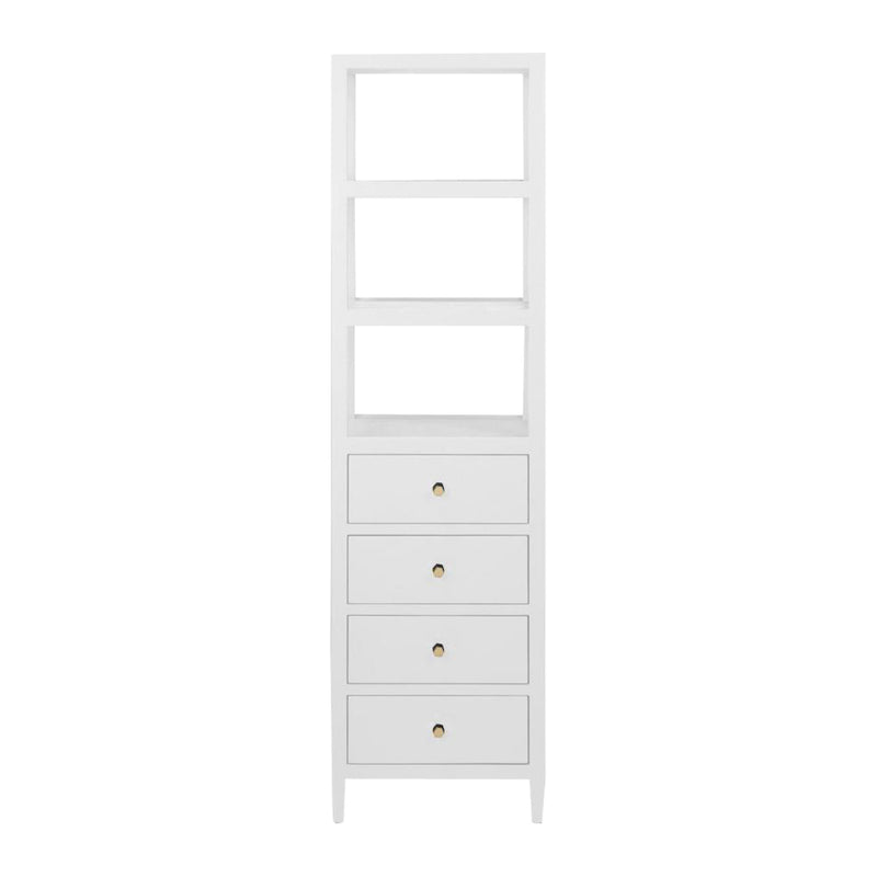 cabinet white faux belgian linen shelves drawers