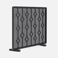 black cast iron fire screen 