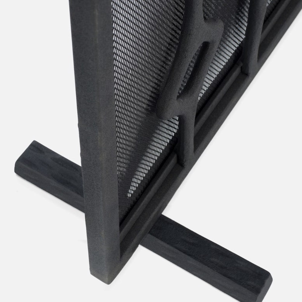 black cast iron fire screen 
