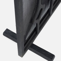 black cast iron fire screen 