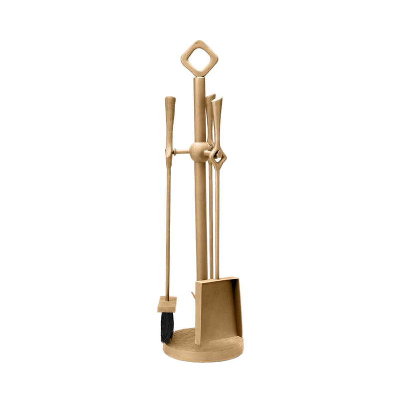 antique brass fireplace tool set modern 