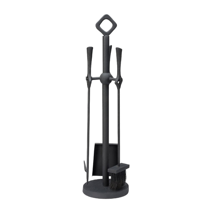 black cast iron fireplace tool set