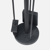 black cast iron fireplace tool set
