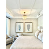 beaded chandelier framed art bed chairs lifestyle