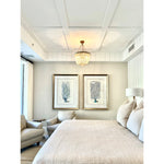 beaded chandelier framed art bed chairs lifestyle