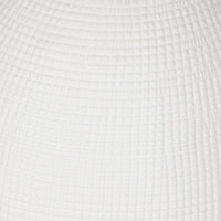 set 3 contemporary white ceramic vases textured varied sizes