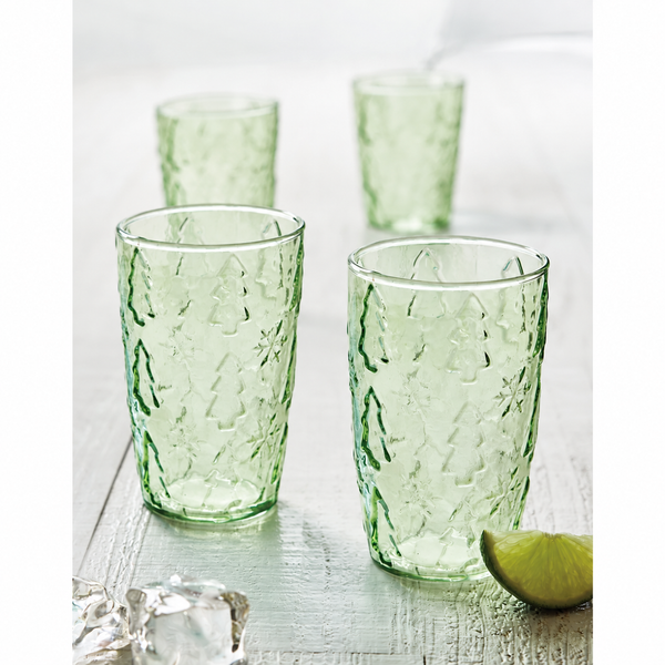 Christmas Trees Drinking Glasses (set of 8)
