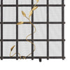 hammered natural iron antique brass details fireplace screen 