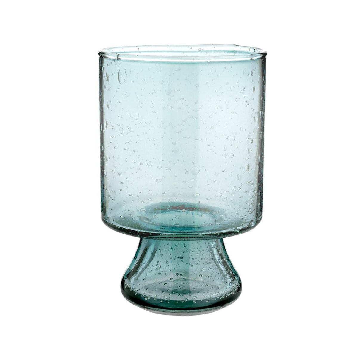 drinking glasses stem blue seeded glass