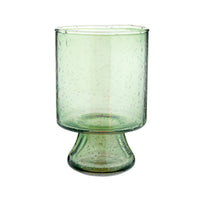drinking glasses stem green seeded glass