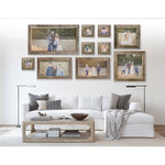 custom photo timber wood stained frame gallery wall