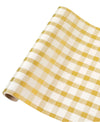 Gold Painted Check Table Runner for Christmas & Dinner Parties