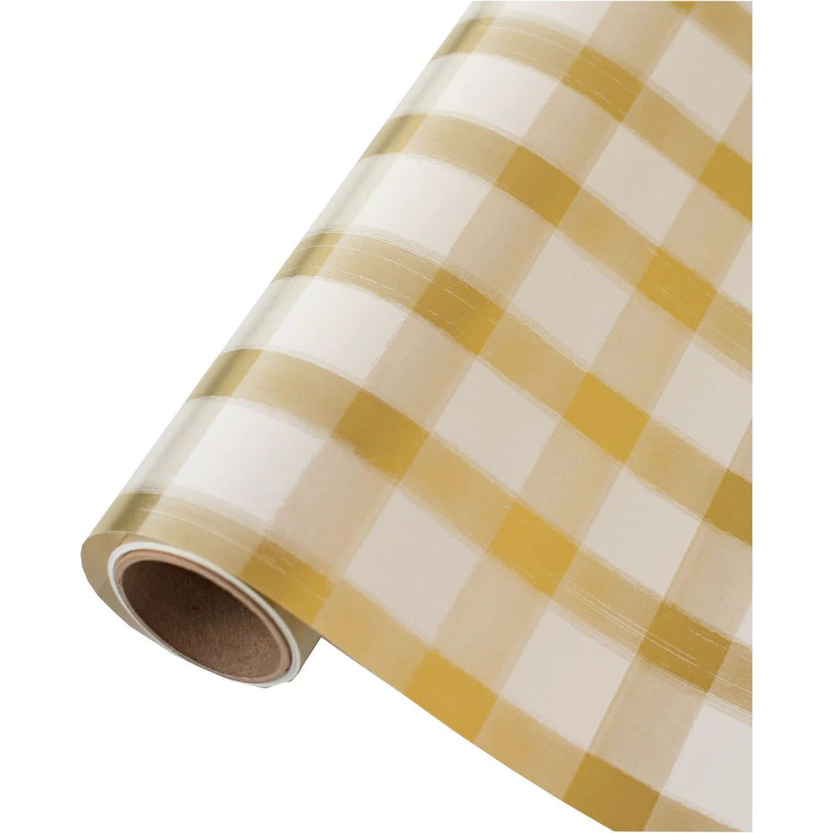 Gold Painted Check Table Runner for Christmas & Dinner Parties