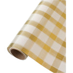 Gold Painted Check Table Runner for Christmas & Dinner Parties