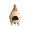 ivory dipped tabletop clay chiminea incense burner