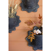 wavy clay wall planters black set 