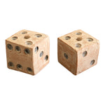 tabletop clay dice set of two tan neutral 