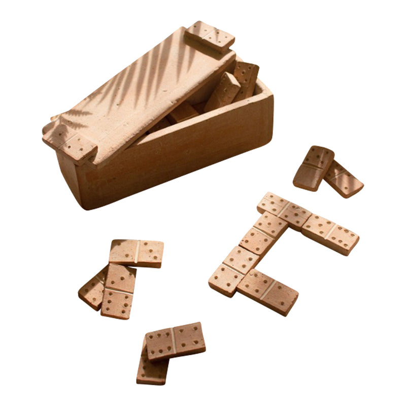 clay domino set with box neutral