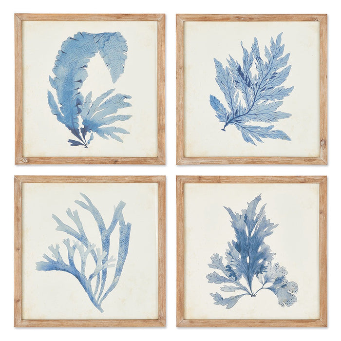 framed watercolor prints natural wood frames coastal decor