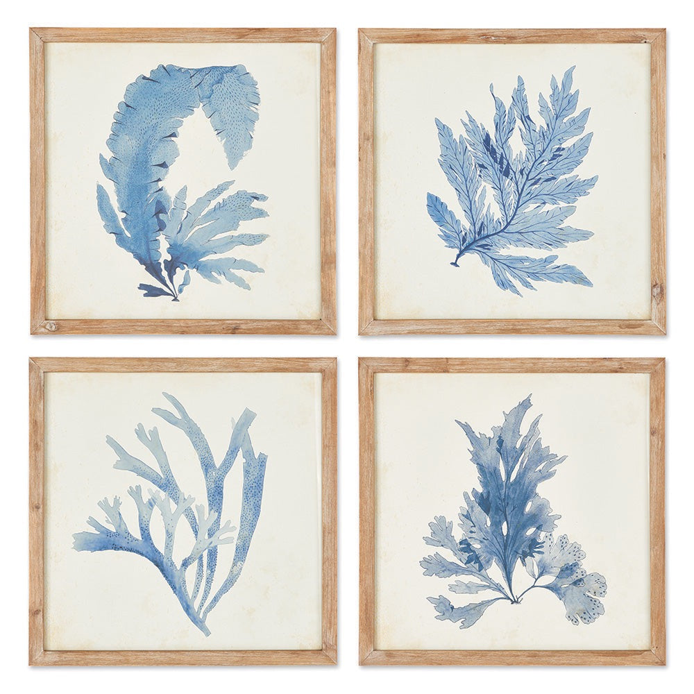 framed watercolor prints natural wood frames coastal decor