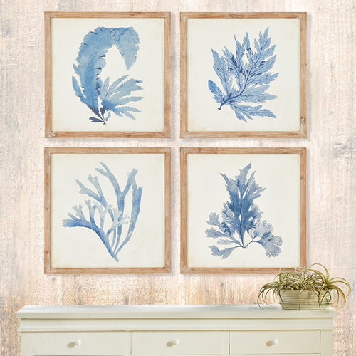 framed watercolor prints natural wood frames coastal decor