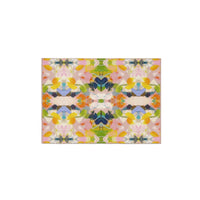 Bright, abstract “Color Me Happy” floor mat by Laura Park Designs—vibrant colors, perfect for home décor.