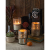 candle 2 wick mottled gold bubbled glass