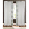 white linen blend curtain panels embroidered edge