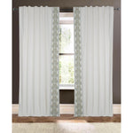 white linen blend curtain panels embroidered edge