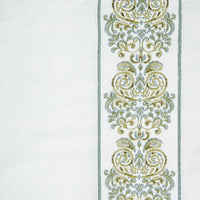 white linen blend curtain panels embroidered edge