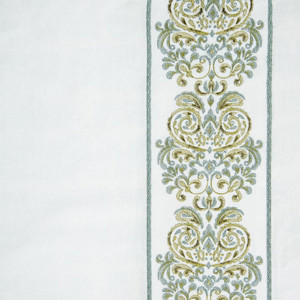 white linen blend curtain panels embroidered edge