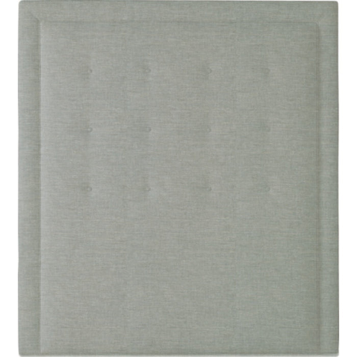 Charter Street Heflin Headboard: light gray, rectangular, button-tufted, customizable size & fabric options.