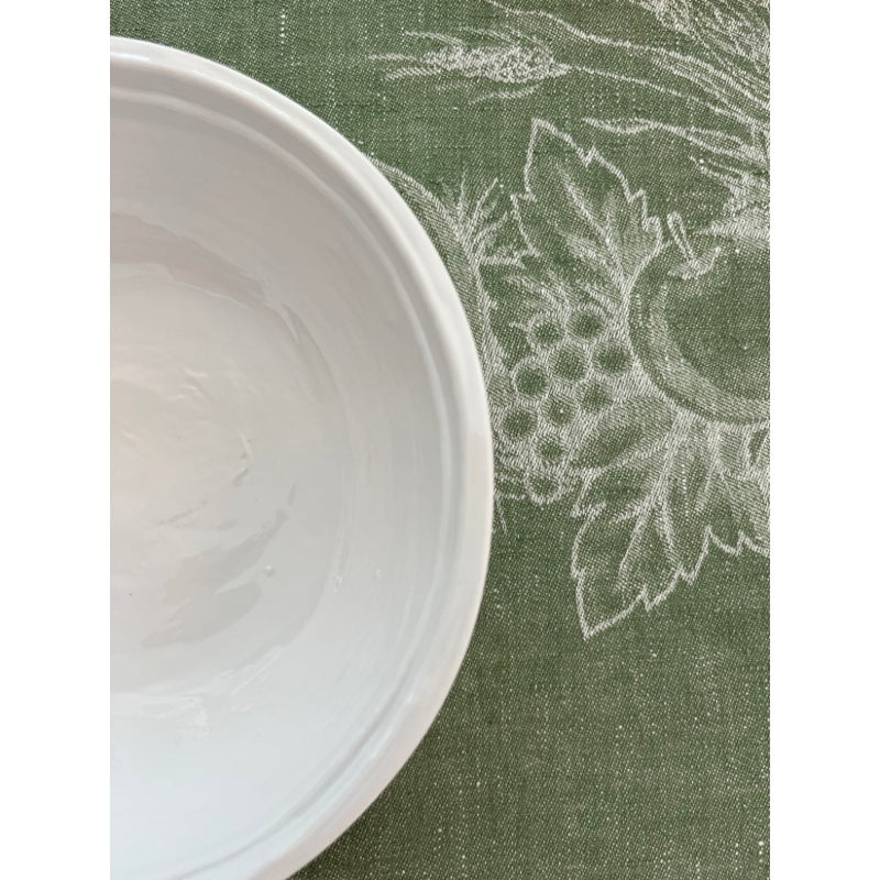 melamine white double line soup bowl