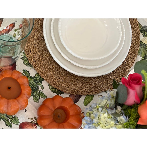 white beaded soup cereal bowl melamine