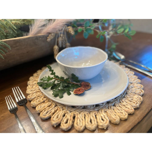 Stone Simple Round Dinner Plates - Melamine (set of 4)