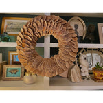 neutral round mushroom wreath