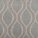 charlotte blue burlap curtain panel taupe embroidery