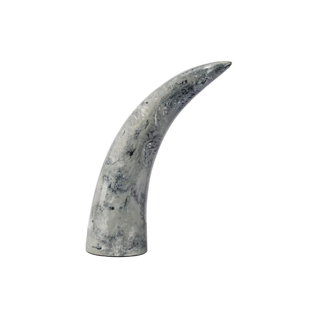 Gray stone horn on a white background