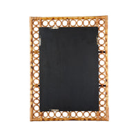 Blackboard with a decorative wooden frame on a white background