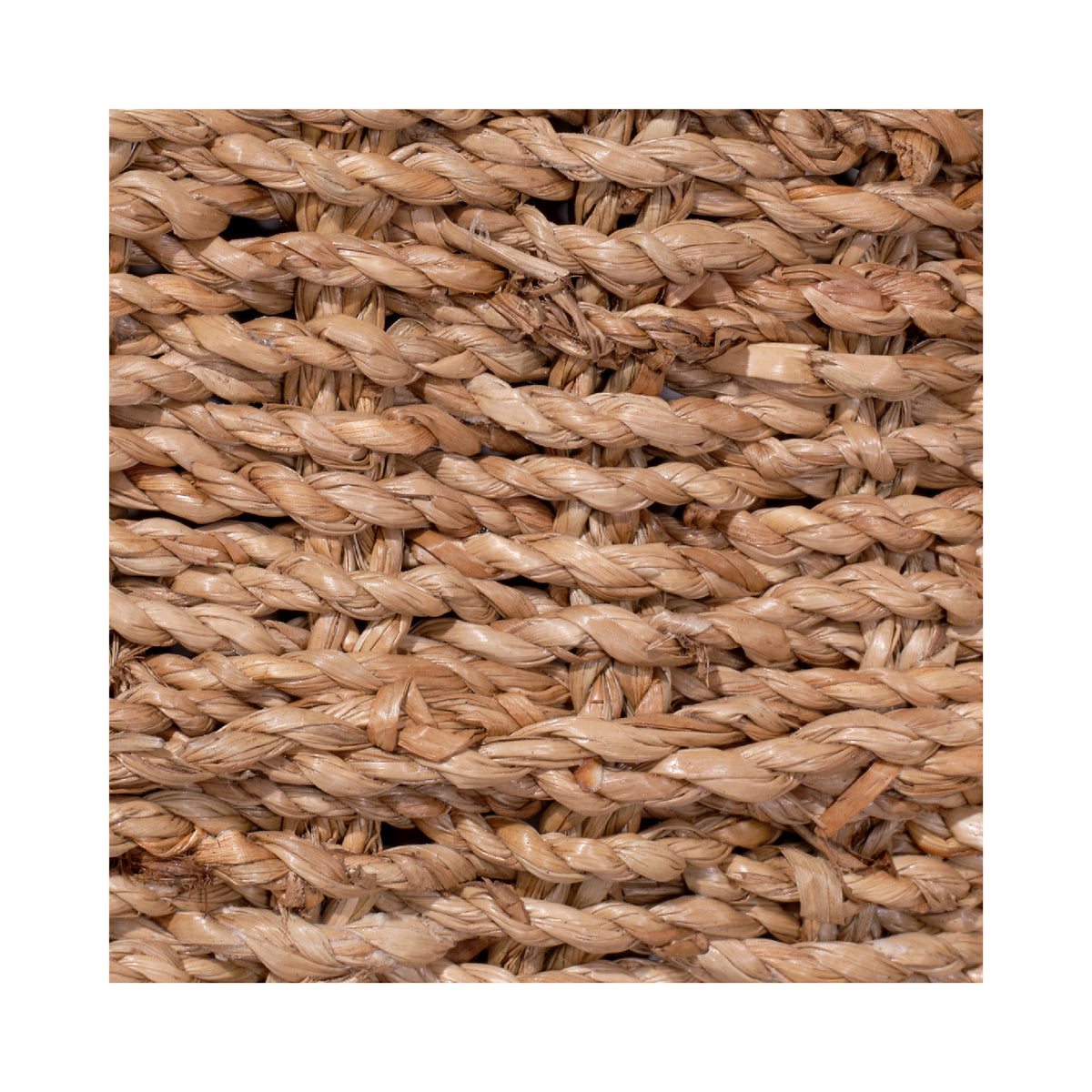 Close-up of woven straw texture