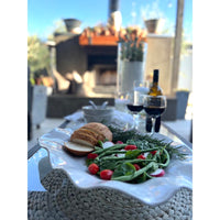 stone wavy platter melamine