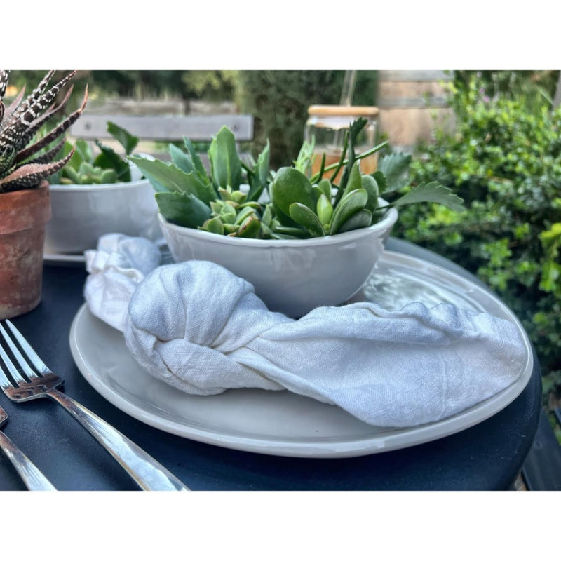 stone colored melamine bowl