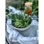 stone colored melamine bowl