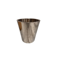 Metallic silver bucket 