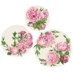 die cut serving paper peony pink green floral set