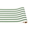striped paper table runner dark green white